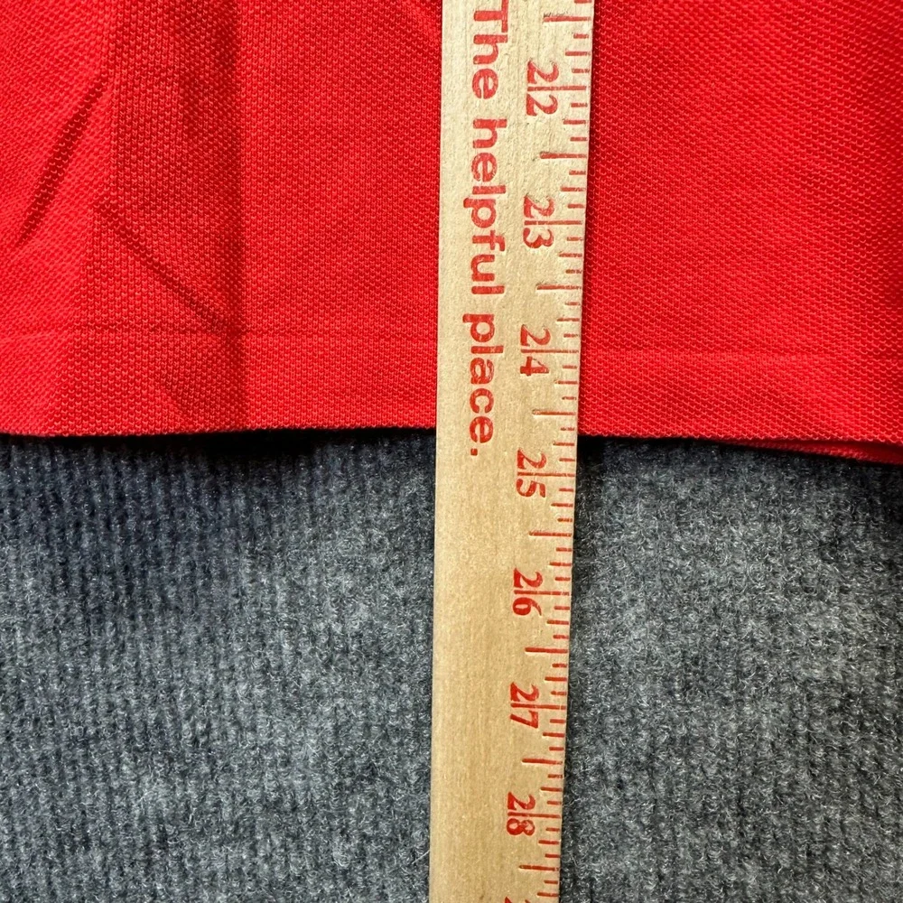 Polo Ralph Lauren Mens XL Classic Fit Red Short Sleeve Pique Polo Shirt Blue
